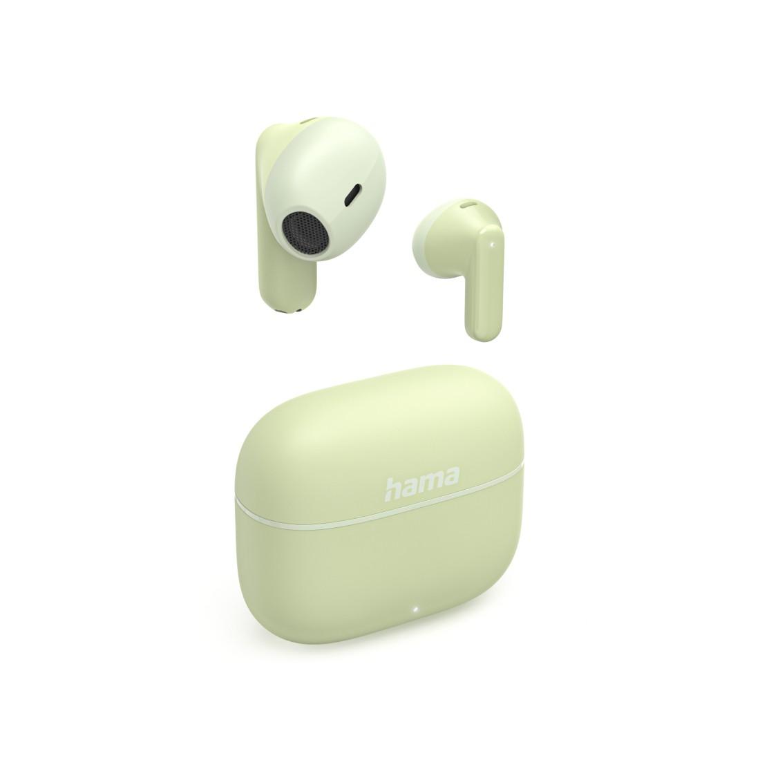 HAMA “FREEDOM LIGHT II” BLUETOOTH® HEADPHONES, TWS, EARBUDS, VOICE CONTROL, GREEN