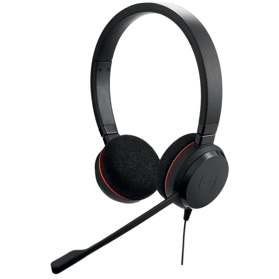 HEADPHONES JABRA EVOLVE 20 STEREO MICROSOFT TEAMS OPTIMIZED, MICROPHONE, BLACK