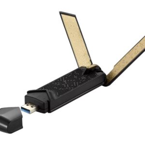 WIRELESS ADAPTER  ASUS USB-AX56 DUAL BAND AX1800 WIFI 6 802.11AX, USB 3.2 GEN1 BUILT-IN ANTENNA