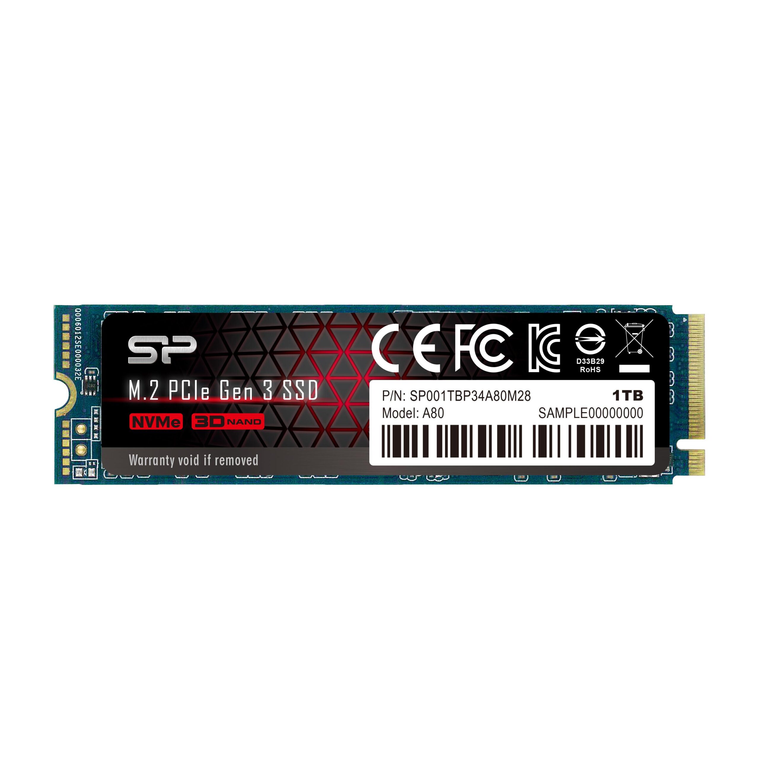 SSD SILICON POWER P34A80 M.2-2280 PCIE NVME 1TB
