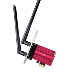 ETHERNET ADAPTER CUDY WE9300, PCIE, TRI BAND, 5.7 GBPS, 2.8 GBPS, 688 MBPS, WIFI, BLUETOOTH 5.4