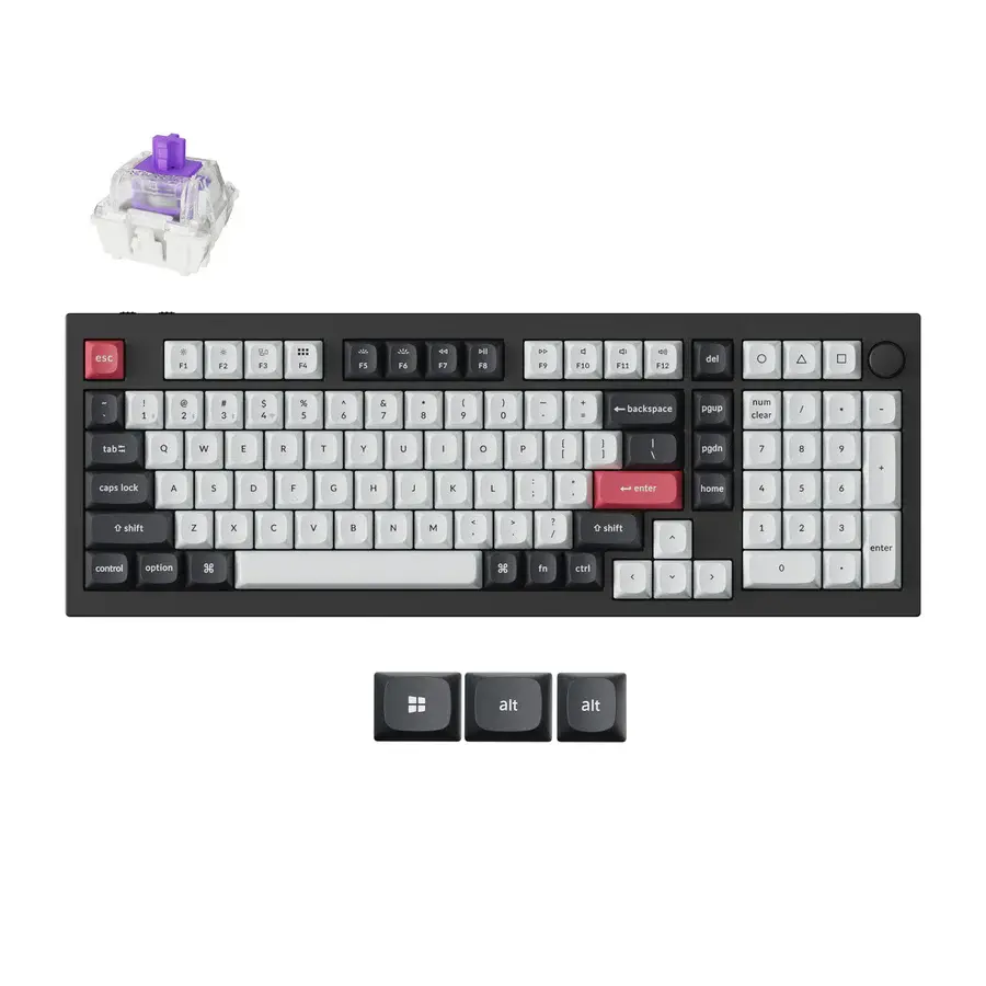 MECHANICAL KEYBOARD KEYCHRON Q5 HE QMK CARBON BLACK GATERON DOUBLE-RAIL MAGNETIC NEBULA SWITCH