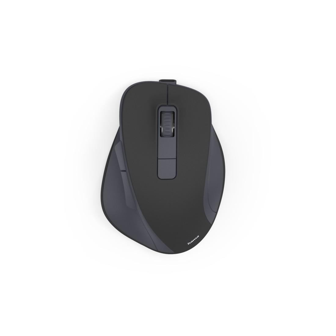 HAMA “WM-500” WIRELESS MOUSE, ERGONOM., 6 BUTTONS, W/O CLICK NOISE, BATTERY, BLK
