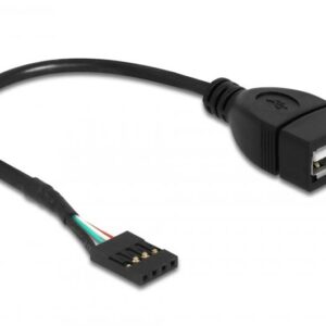 DELOCK POWER USB PIN HEADER FEMALE > USB 2.0 TYPE-A FEMALE 20 CM