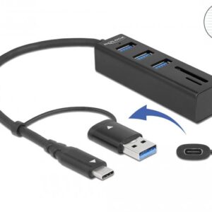USB HUB, 3 PORT, DELOCK-63859