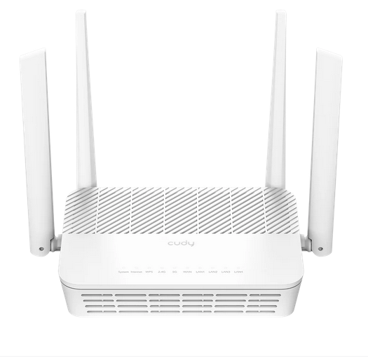 WIRELESS ROUTER CUDY WR3000P 2.5G,AX3000, MESH POE ROUTER, 4 X 10/100/1000MBPS PORTS, 4 X 5DBI FIXED ANTENNA