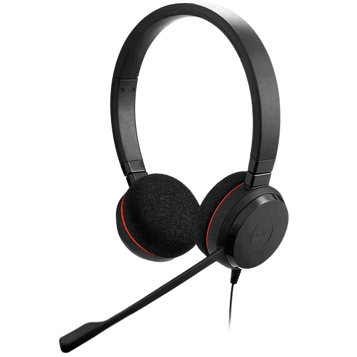 JABRA EVOLVE 20 UC DUO USB HEADSET WITH MICROPHONE