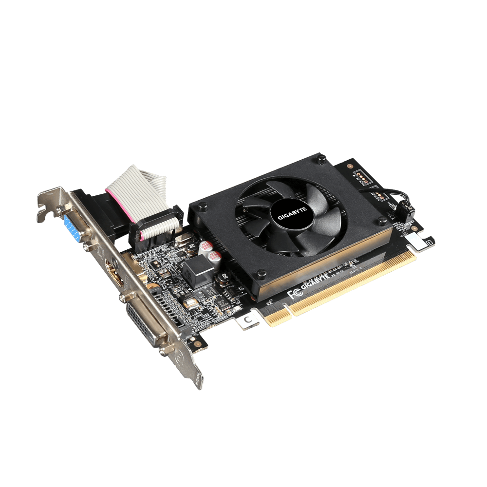 GIGABYTE GV-N710D3-2GL, 2GB, GDDR3, 64 BIT, DVI-D, D-SUB, HDMI, REV 1.0