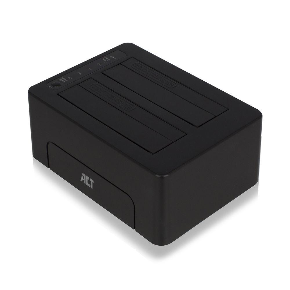 ACT 2.5" AND 3.5" SATA DUAL HDD/SSD DOCKING STATION, USB 3.2 GEN1