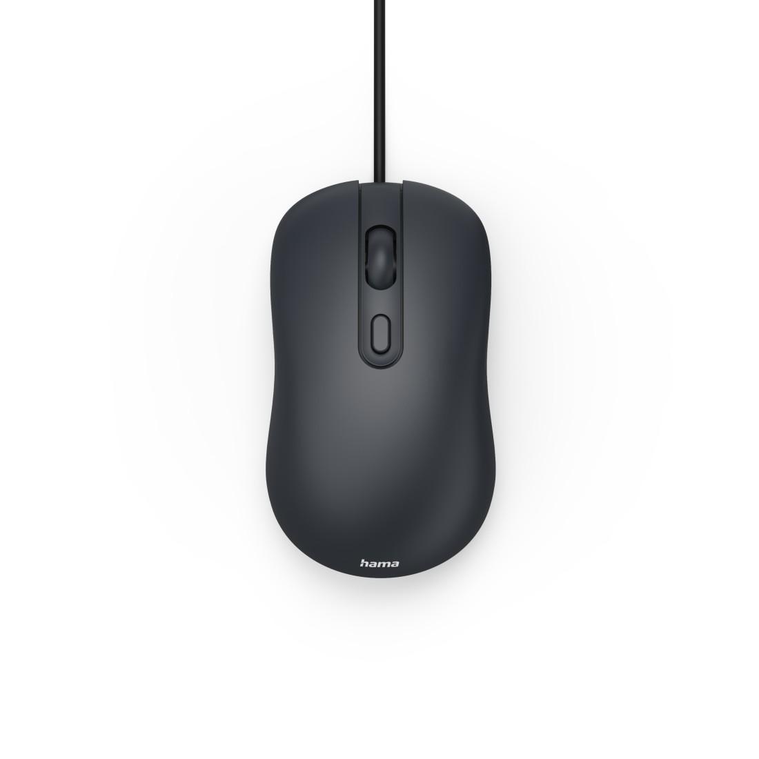 HAMA “CM-200” USB MOUSE, OPTICAL, 4 BUTTONS, W/O CLICK NOISE, W. CABLE, BLACK