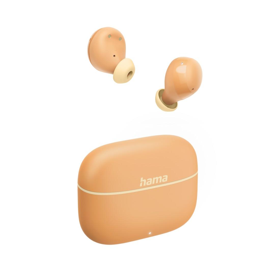 HAMA “FREEDOM BUDDY II” BLUETOOTH® HEADPHONES, TWS, EARBUDS, VOICE CONTROL, ORANGE
