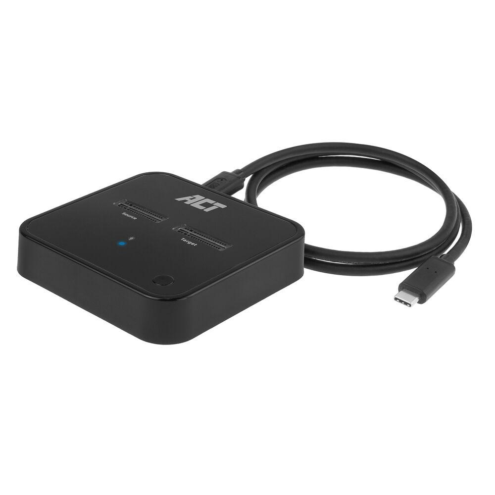 DUAL SSD DOCKING CLONE STATION, ACT M.2 NVME/PCIE, USB-C 3.2 GEN2, 10 GBPS