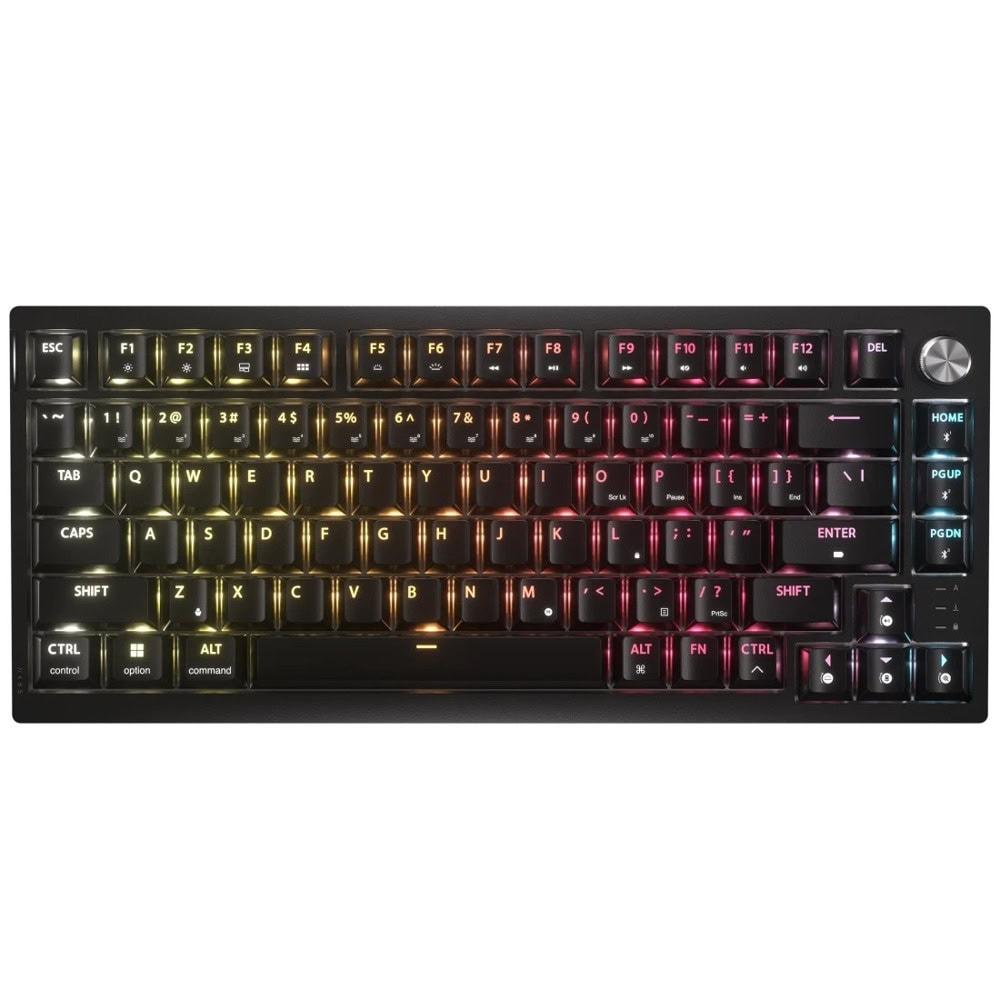CORSAIR K65 PLUS RGB 75% WIRELESS/BLUETOOTH MECHANICAL GAMING KEYBOARD, CORSAIR MLX FUSION TACTILE YELLOW SWITCH