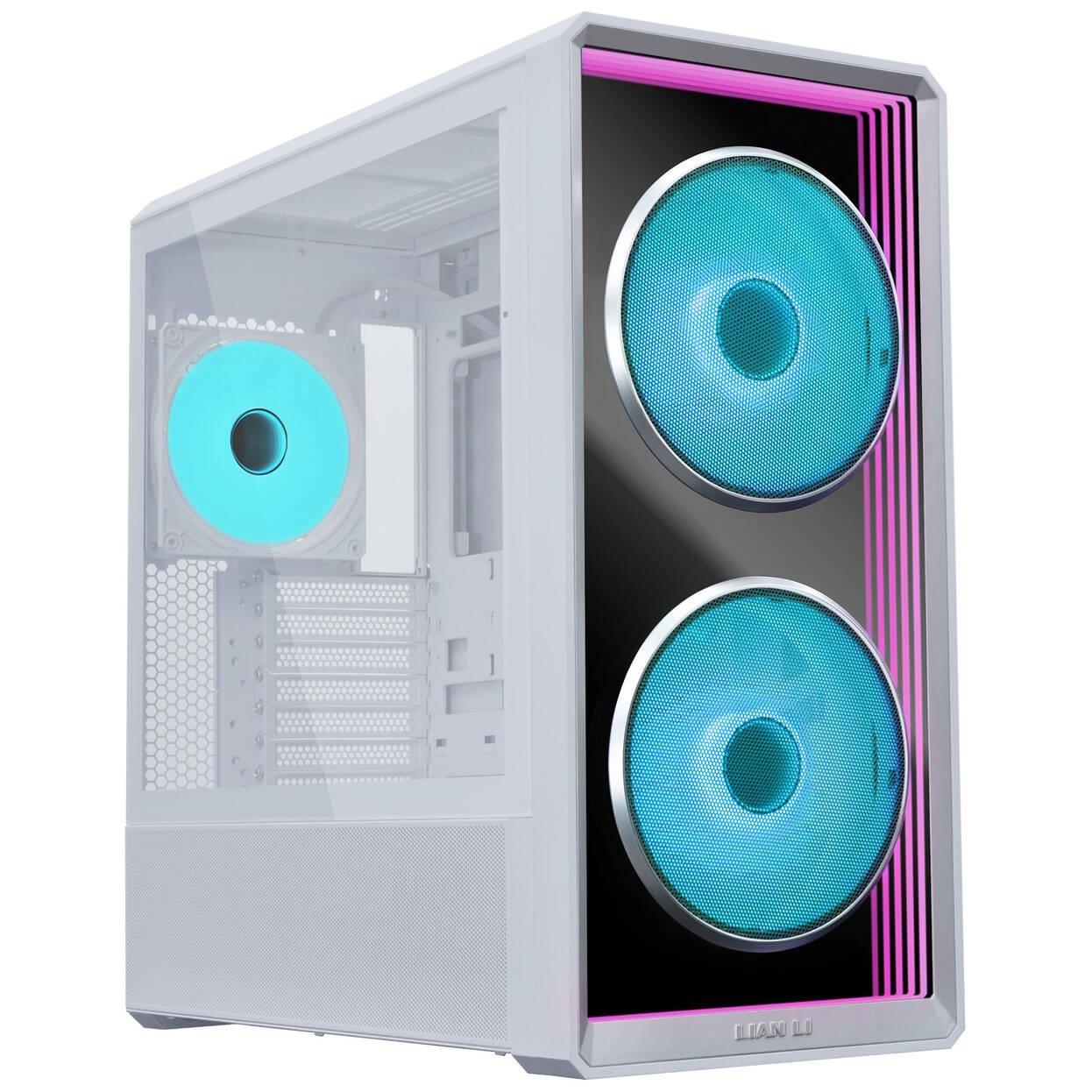 Кутия LIAN LI LANCOOL 217 INF RGB MID-TOWER, TEMPERED GLASS WHITE