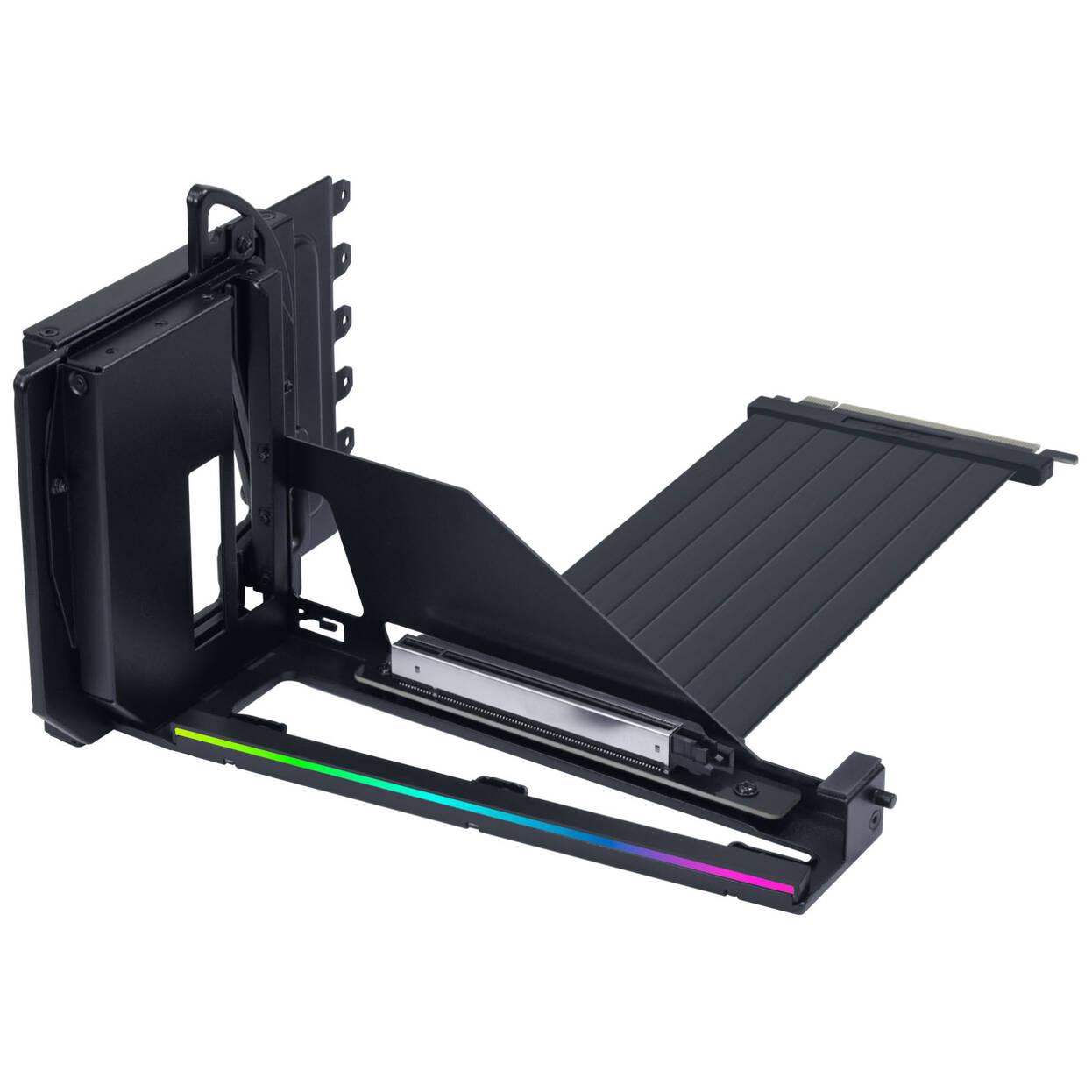 LIAN LI VERTICAL GPU MOUNTING KIT VG4-5-V4 WITH PCIE 5.0 RISER CABLE BLACK