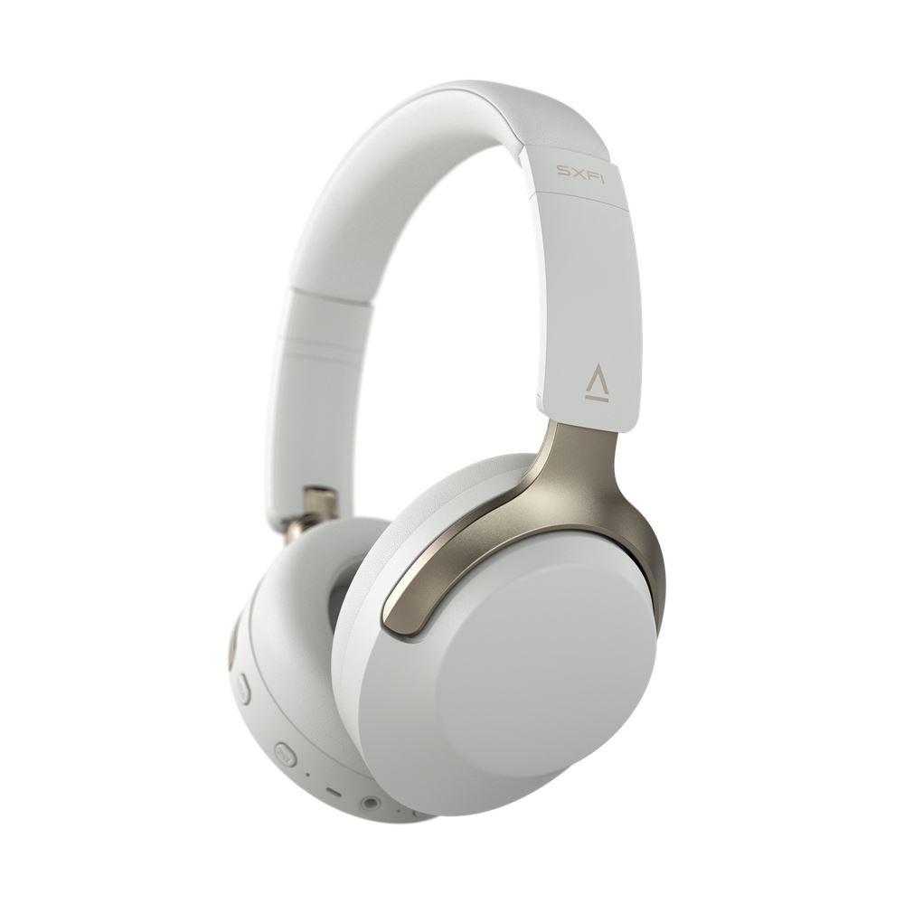 WIRELESS OVER-EAR HEADPHONES CREATIVE ZEN HYBRID SXFI LIGHT GRAY
