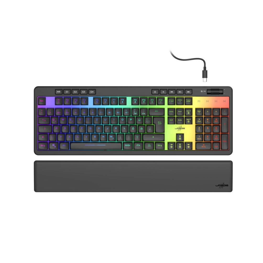 URAGE "EXODUS 515 ILLUMINATED" GAMING KEYBOARD, BLACK, QWERTY US