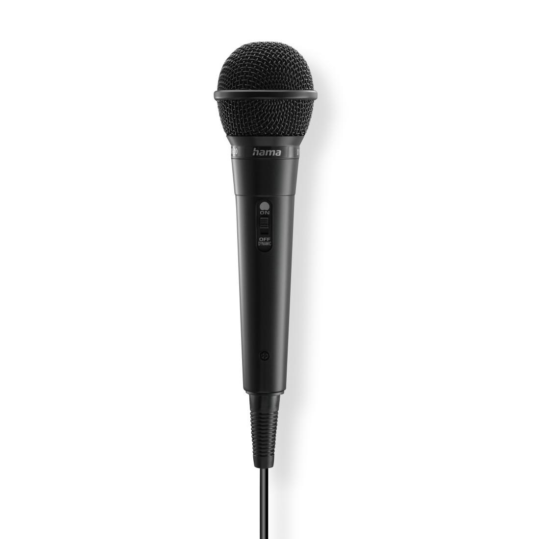 HAMA “PARTY” DYNAMIC MICROPHONE, JACK CABLE 2.5 M, ADAPTER, ON/OFF