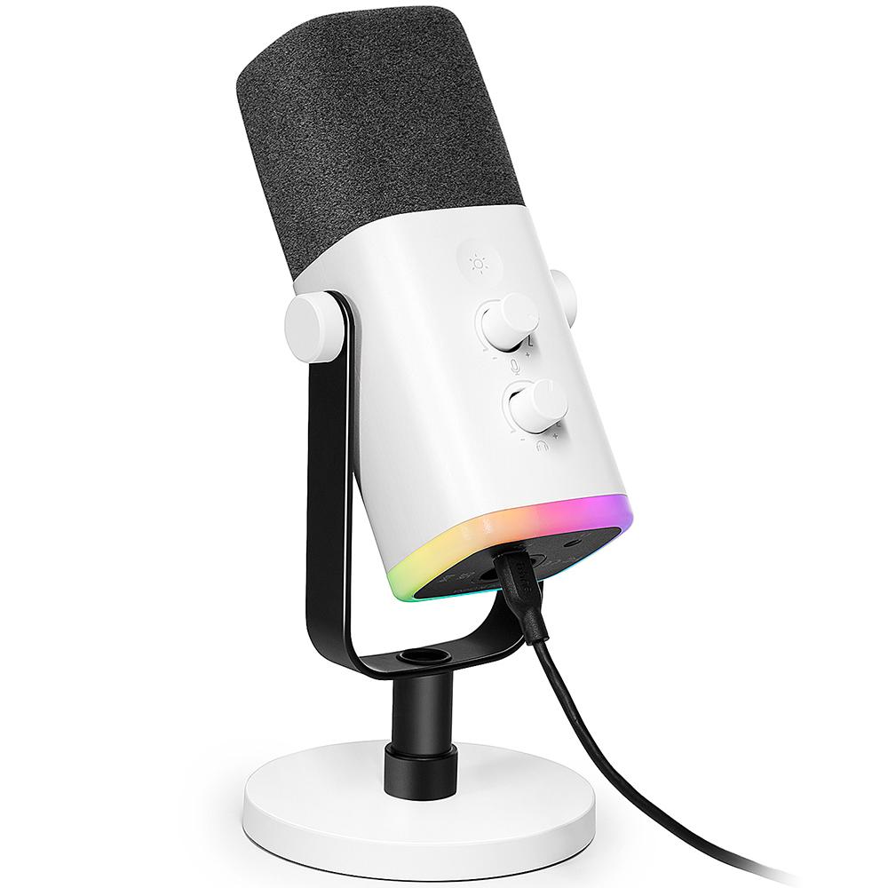 DESKTOP MICROPHONE FIFINE AM8 DYNAMIC RGB XLR/USB WHITE