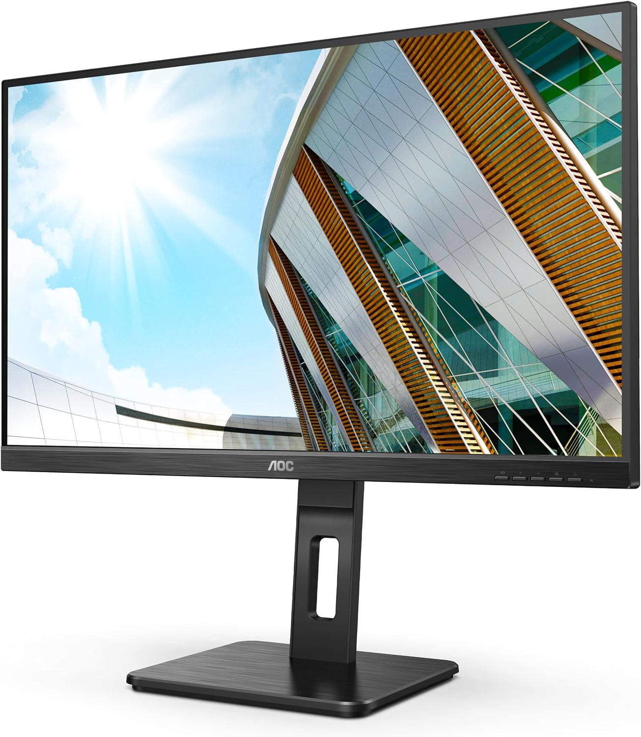 AOC 27P2Q, 27" IPS, WLED,1920X1080, 100HZ, 250CD/M2 VGA, DP, HDMI, USB SPEAKERS, HUB