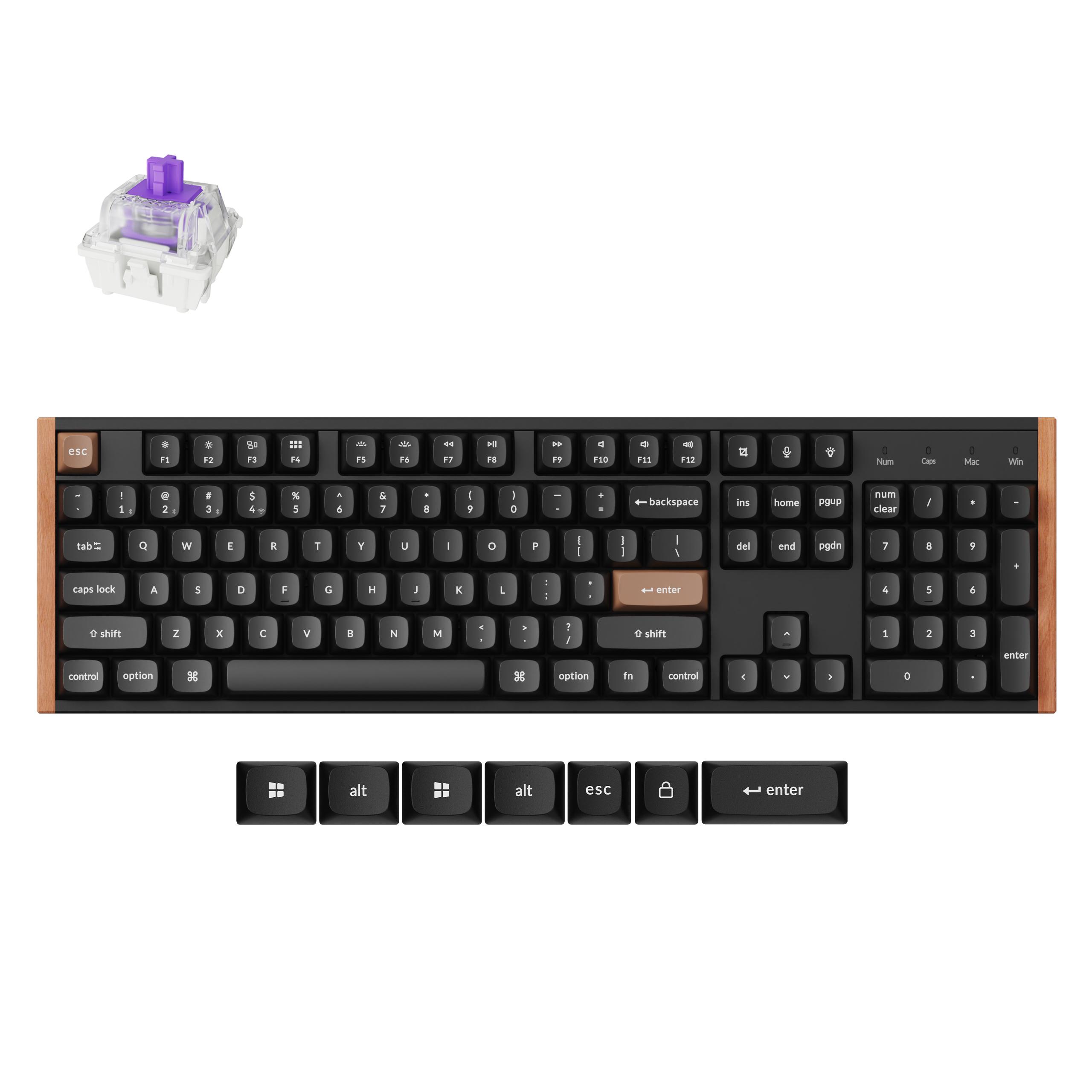 WIRELESS MECHANICAL KEYBOARD KEYCHRON K10 HE MAGNETIC SWITCH BLACK SPECIAL EDITION