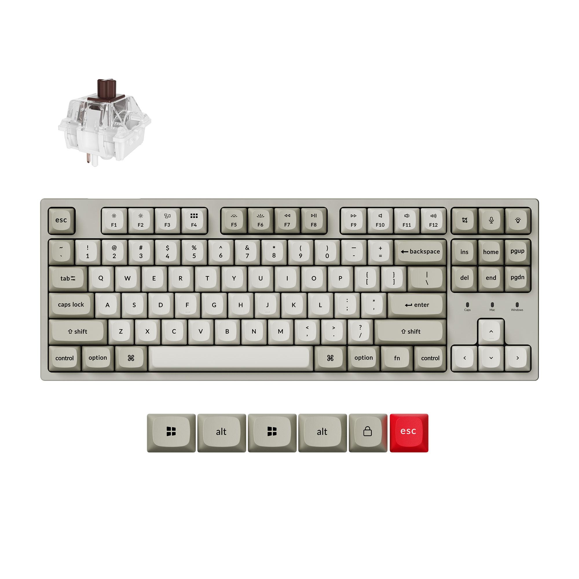 MECHANICAL KEYBOARD KEYCHRON C1 PRO 8K QMK SUPER BROWN SWITCH
