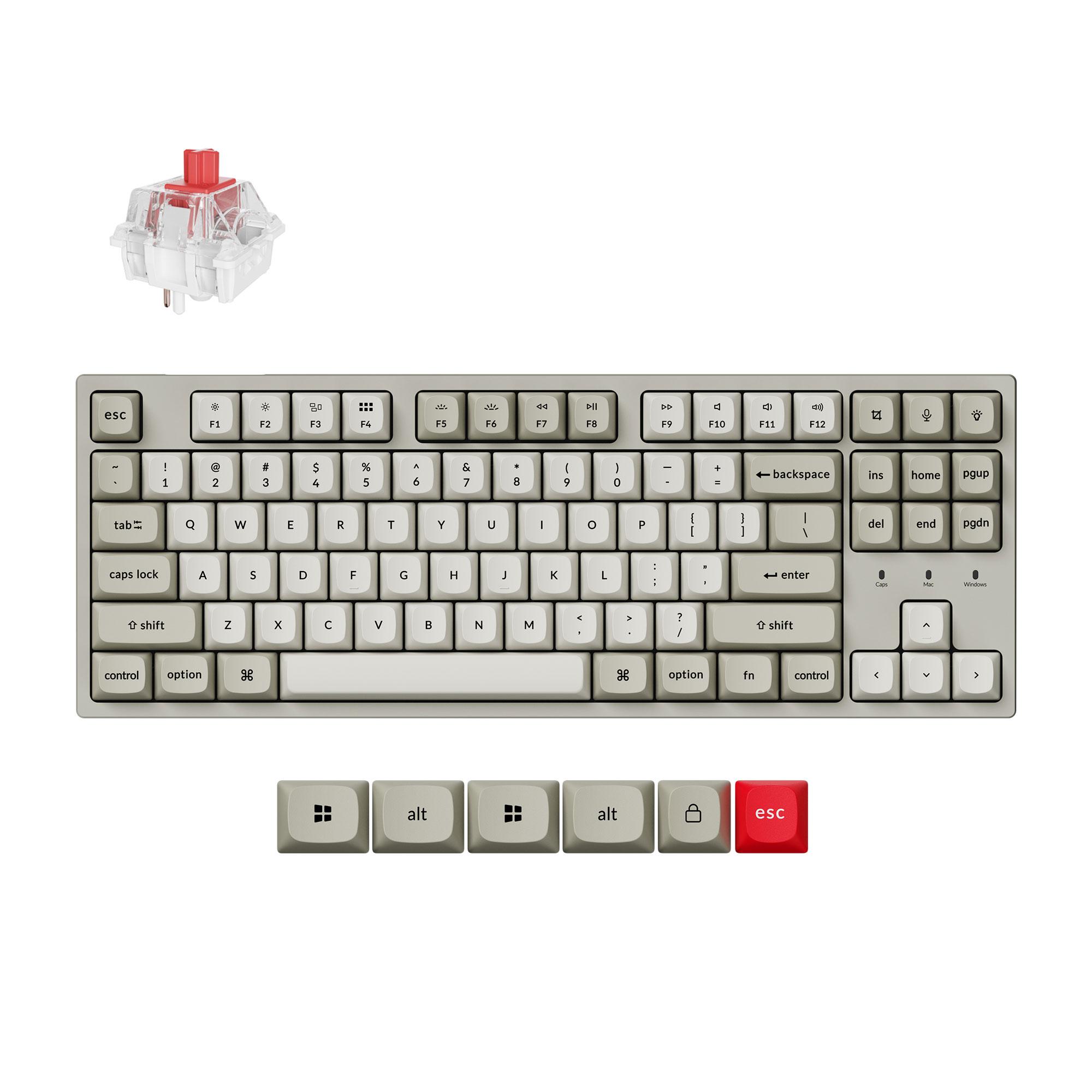 MECHANICAL KEYBOARD KEYCHRON C1 PRO 8K QMK SUPER RED SWITCH