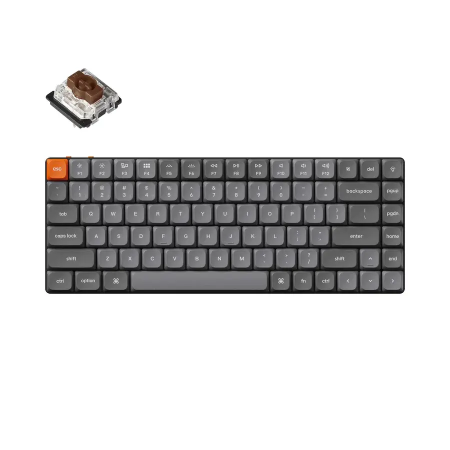 WIRELESS MECHANICAL KEYBOARD KEYCHRON K3 MAX BLACK QMK/VIA BROWN SWITCH