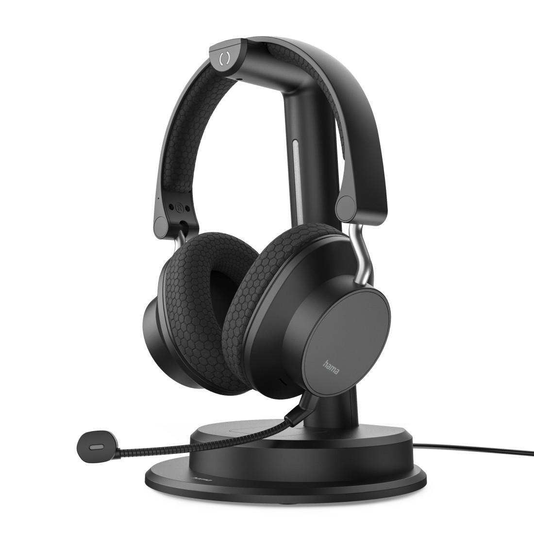 HAMA "BT-900" BLUETOOTH® HEADSET, MULTIPOINT, CHG STATION, ENC, WIRELESS, BLK