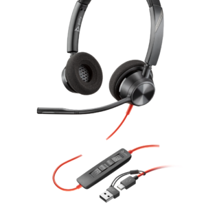 HEADSET HP POLY BW 3320 STEREO, USB-C+USB-C/A