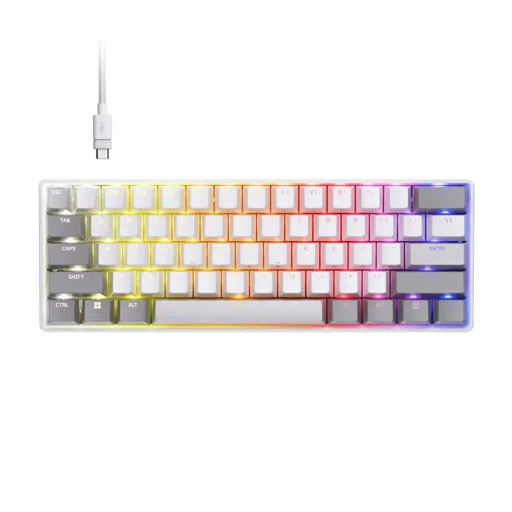 MECHANICAL KEYBOARD CORSAIR CLIPPER MINI 60 HALL EFFECT HYPERDRIVE MAGNETIC SWITCH WHITE