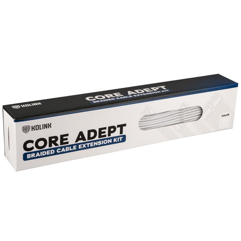SLEEVED EXTENSION CABLE KIT KOLINK CORE, WHITE