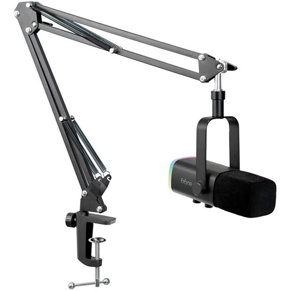 MICROPHONE ADJUSTABLE BOOM ARM FIFINE AM8T DYNAMIC RGB BLACK