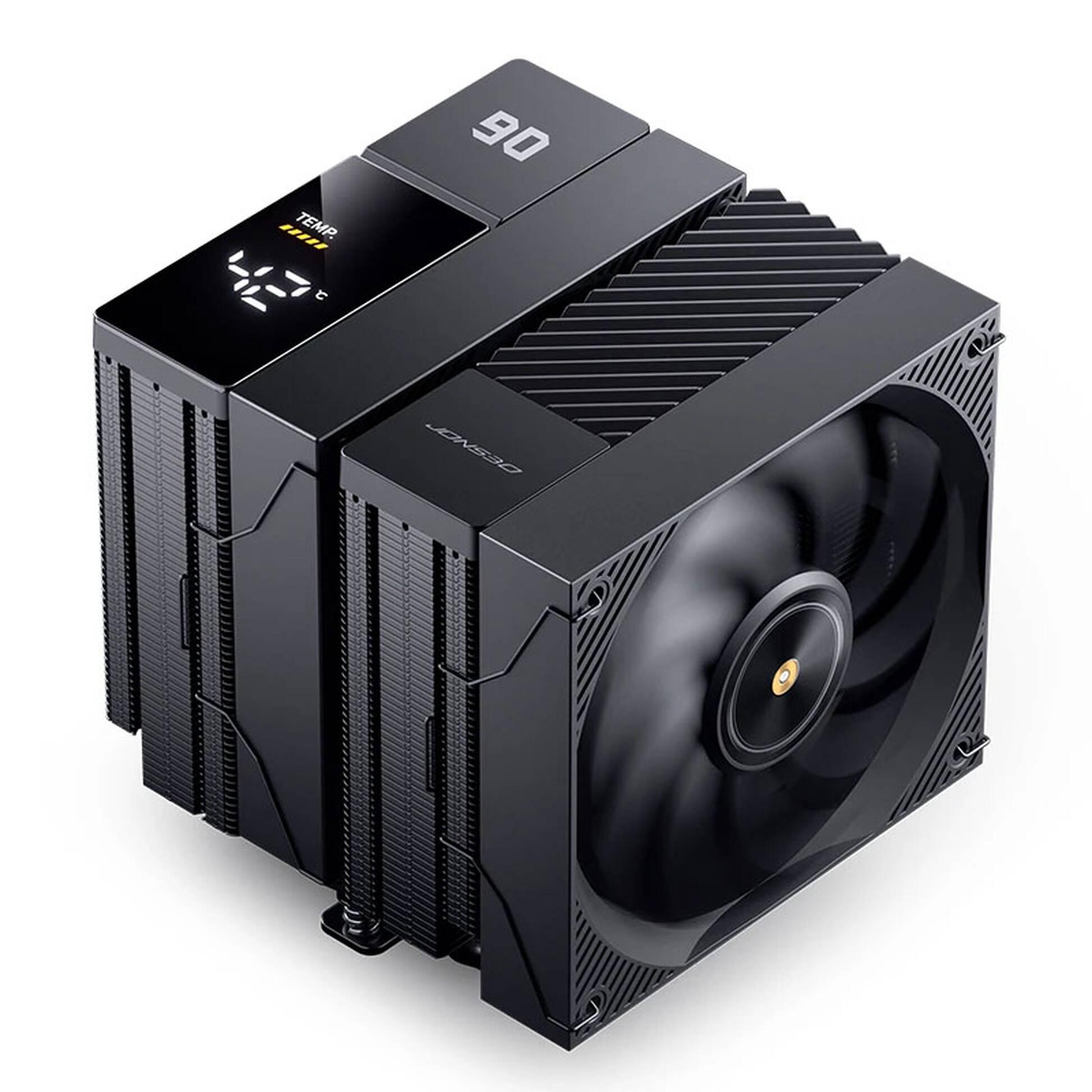 CPU COOLER JONSBO CC90 DUAL TOWER 130MM DISPLAY - BLACK