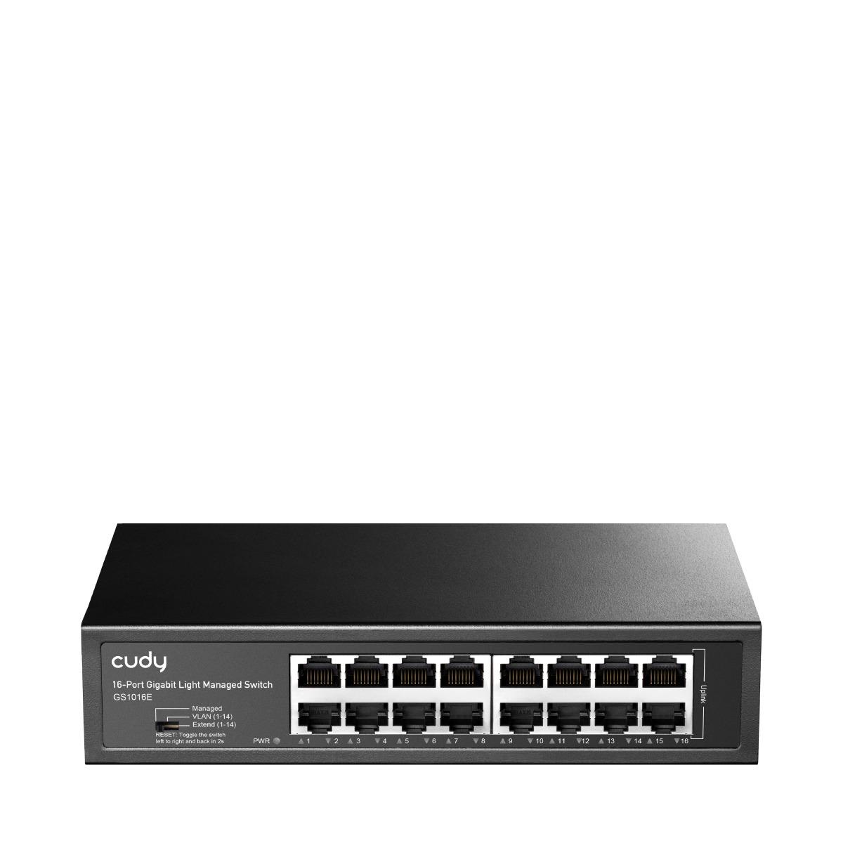 SWITCH CUDY GS1016E, 16-PORT GIGABIT CLOUD EASY-MANAGED SWITCH, CUDY APP