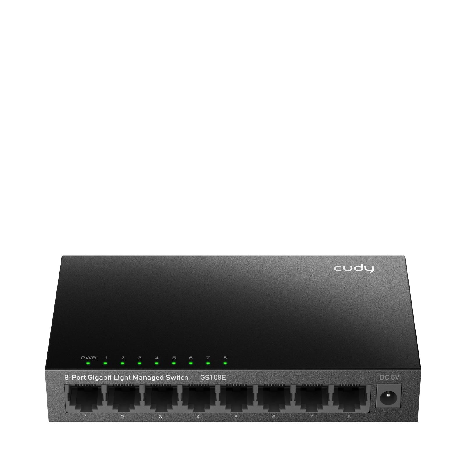 SWITCH CUDY GS108E, 8-PORT GIGABIT EASY-MANAGED SWITCH, CUDY CLOUD APP